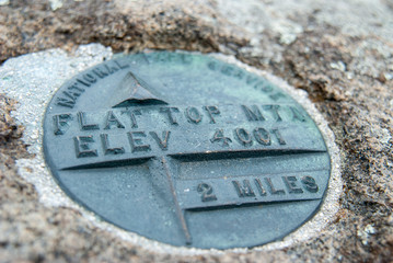 Flat Top Mountain Marker with Ice