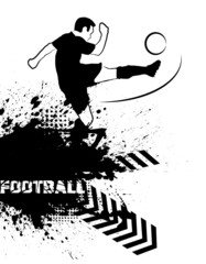 player on grunge background