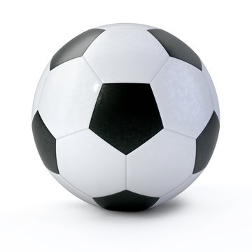 3D soccer ball on white