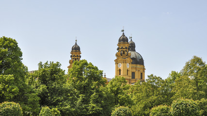 München, Altstadt, Theatinerkirche, Kirche, Sommer, Deutschland