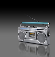 Vintage stereo radio cassette player