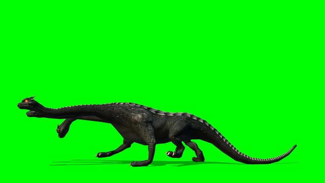 Hydra mystical water snake walks - green screen