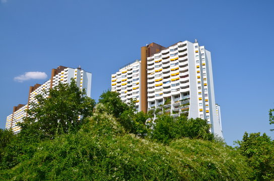 Modern architecture in Alterlaa, Vienna, Austria