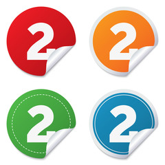 Second place award sign. Winner symbol.