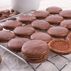 chocolate macarons with cardamom