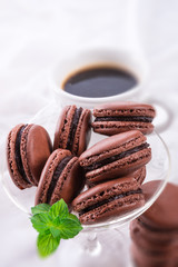 chocolate macarons with cardamom