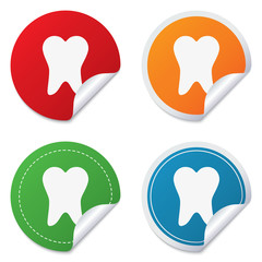 Tooth sign icon. Dental care symbol.