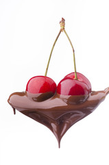 ciliege con cioccolata