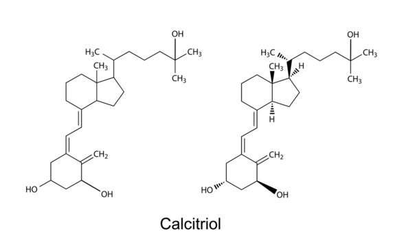 Structural chemical formulas of calcitriol