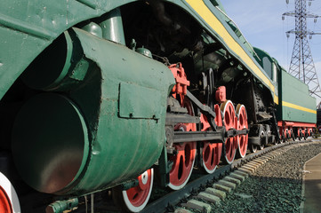 large view of passenger stream locomotive P36