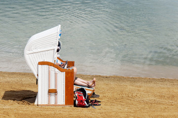 Strandkorb am Badesee
