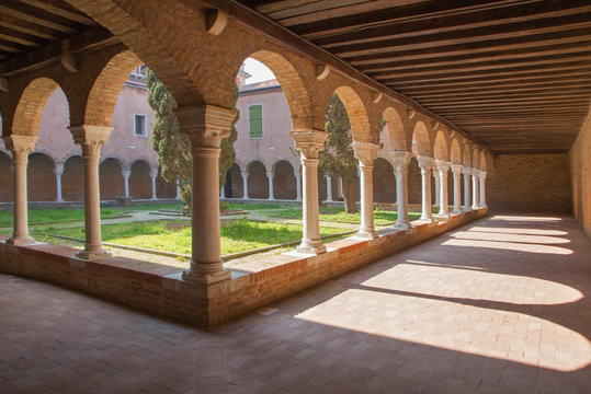 Venice - atrium of church San Francesco della Vigna