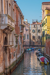 Fototapeta na wymiar Venice - canal Salizada del Pignater