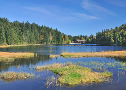 der Grosse Arbersee im Bayerischen Wald bei Bodenmais