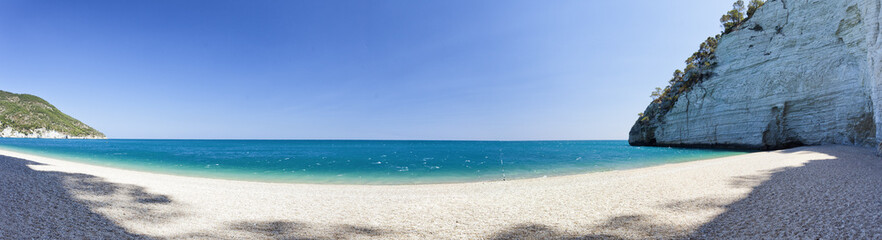 Vignanotica Beach.Big panorama, Gargano, Puglia