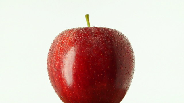 Rotating red apple
