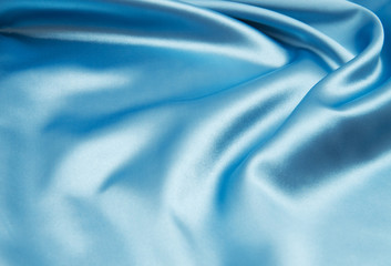Fototapeta premium Smooth elegant blue silk