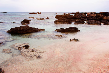 Beautiful seascape at sunset, Crete, Greece