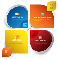 Vector circle business concepts with icons