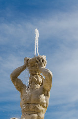 Fototapeta premium Triton Fountain, Gian Lorenzo Bernini, Barberini square, Rome