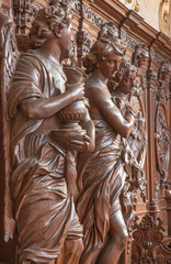 Antwerp - statue of angel in St. Charles Borromeo church