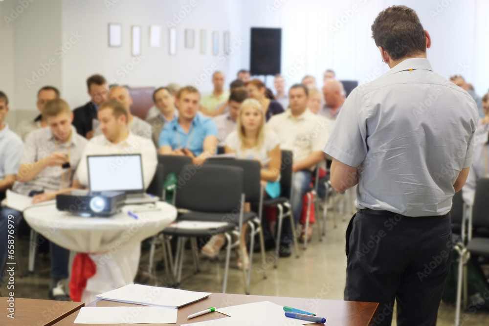 Canvas Prints the audience listens to the acting