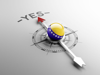 Fototapeta premium Bosnia and Herzegovina. Yes Concept