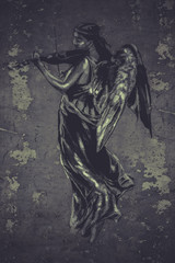 Fototapeta na wymiar Tattoo art illustration, angel with violin