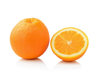 Orange fruit isolated on white background