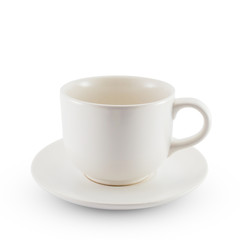 empty coffee cup isolated on white background