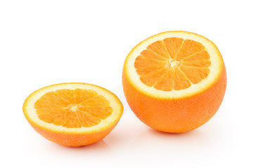 Orange fruit isolated on white background