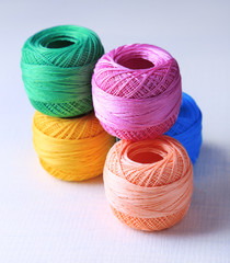 Colorful clews on light background