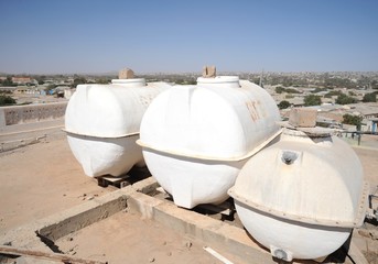Water heaters on a  roof