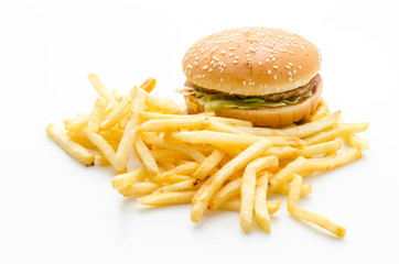 Hamburger french fries