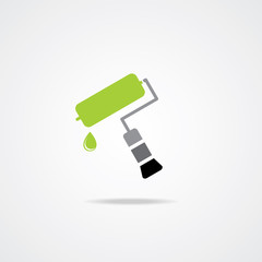 Editable Colourful Vector Icon of Paint Roller Eps 10