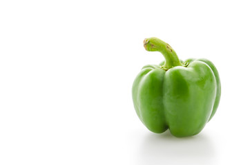 Green pepper isolated on white