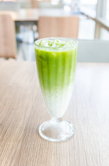 Iced green tea latte