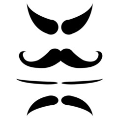 mustache isolate vector