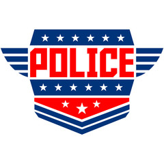 Police Wappen Rang Abzeichen