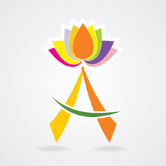 Flower abstract Symbol. Health & SPA abstract icon. Vector.