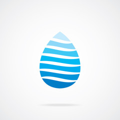 Water drop vector logo design template. Eps-10.