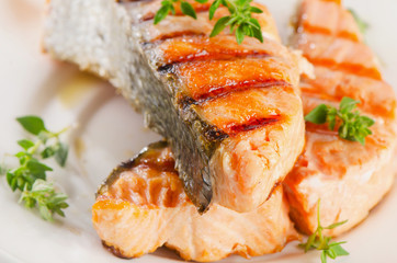 Grilled salmon