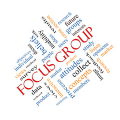 Focus Group Word Cloud Concept Angled
