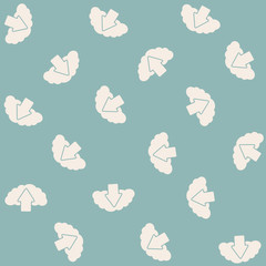 seamless background: cloud, arrow