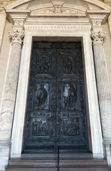 Rome. Vatican. Cathedral of St. Peter, Paul's door