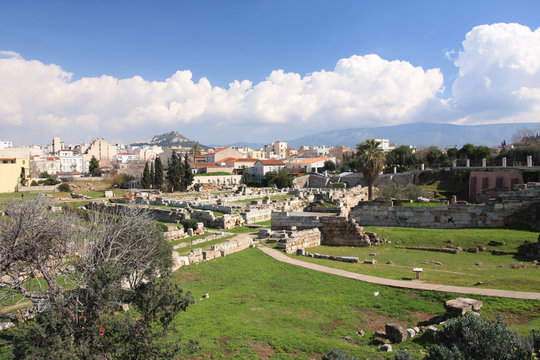 Athènes, le cimetière antique dans la citée