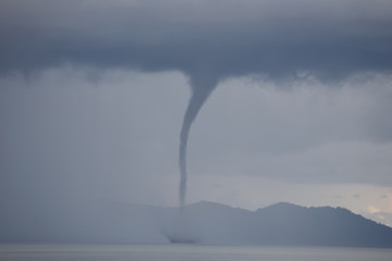 Waterspout on the ocean