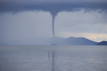 Waterspout on the ocean