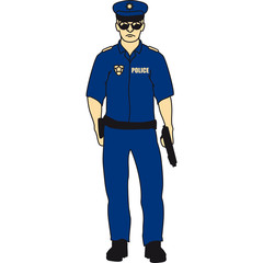 Cool Polizei Mann Kerl