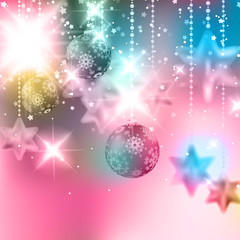 Obraz premium Christmas background with baubles.